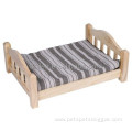 Plush mat wooden pet bed for cat dog